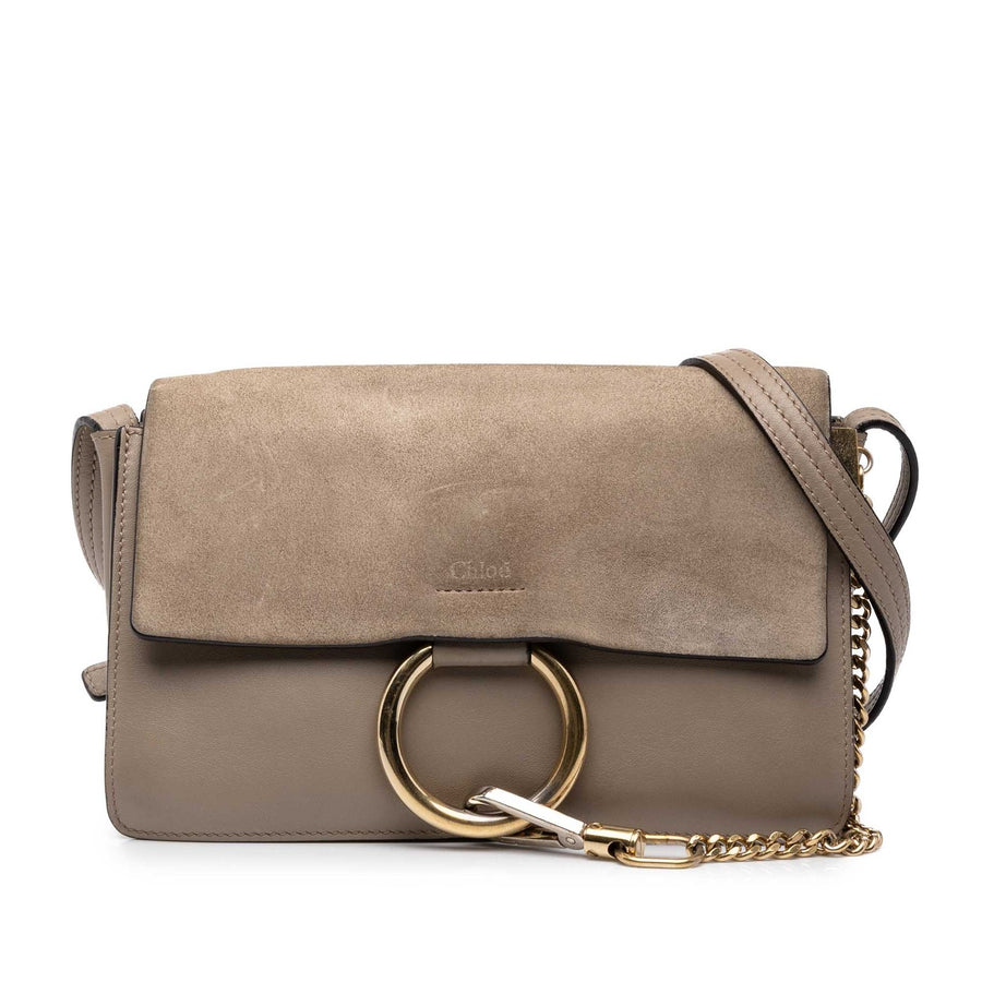 Chloé Small Suede And Calfskin Faye