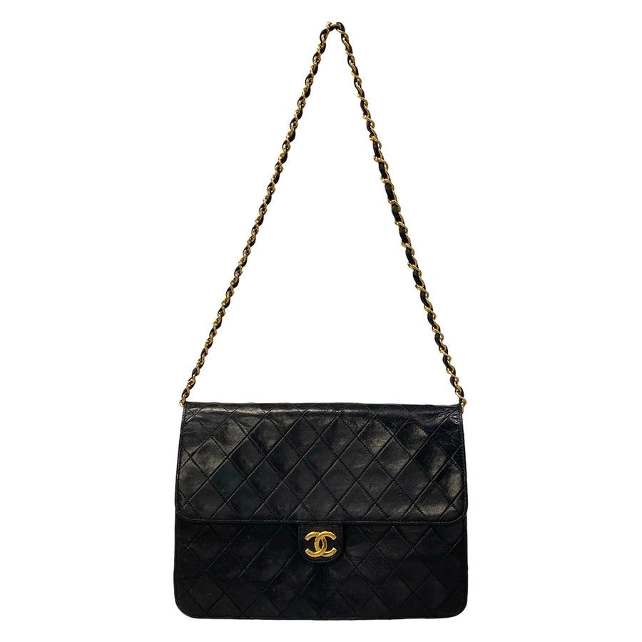 Chanel Matelasse Black Lambskin Shoulder