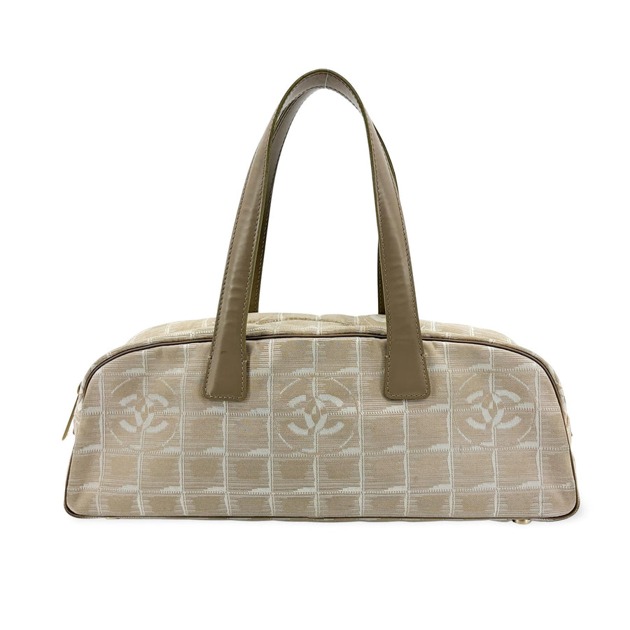 Chanel New Travel Line Bowler Bag Beige