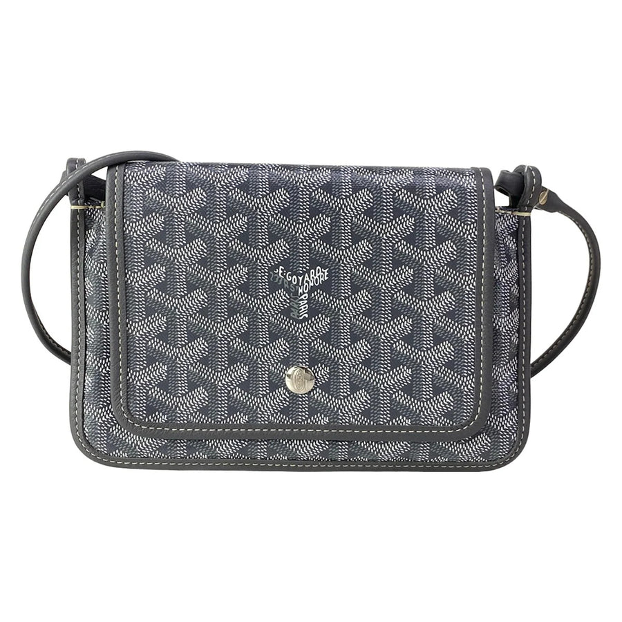 Goyard Plumet Gray Coated Canvas Leather