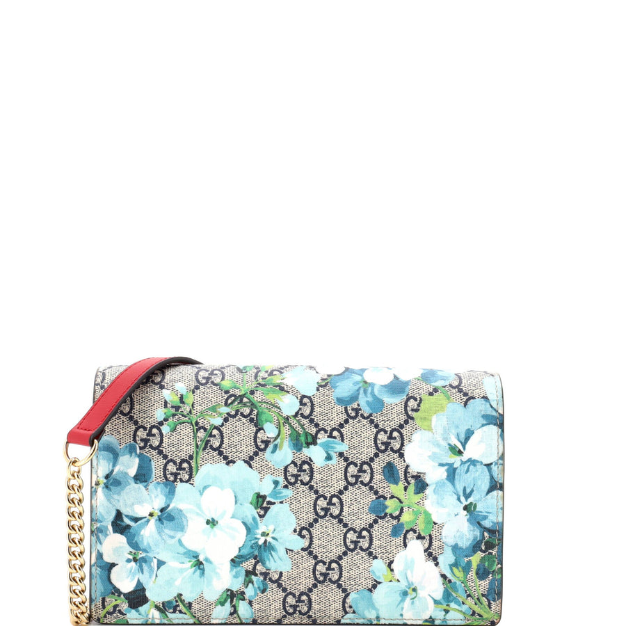 Gucci Chain Wallet Blooms Print Gg
