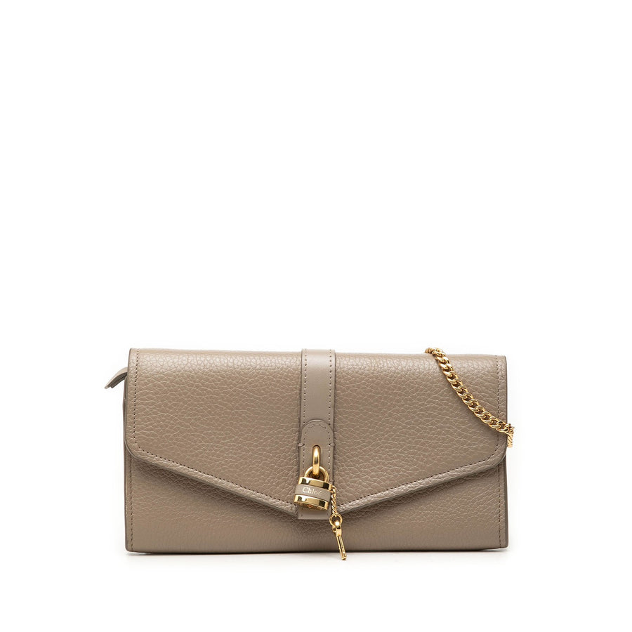 Chloé Grained Calfskin Aby Wallet On