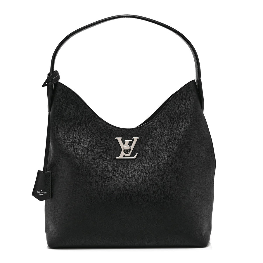 Louis Vuitton Calfskin Lockme Hobo Black