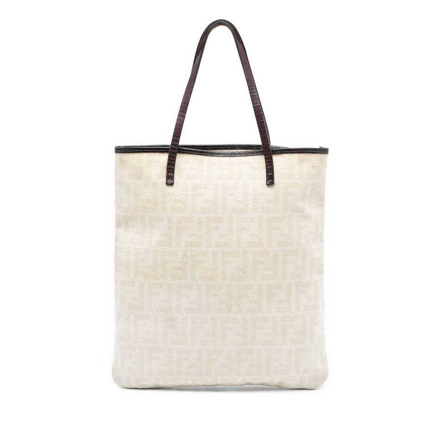 Fendi Zucca Canvas Tote Pre-Loved Light
