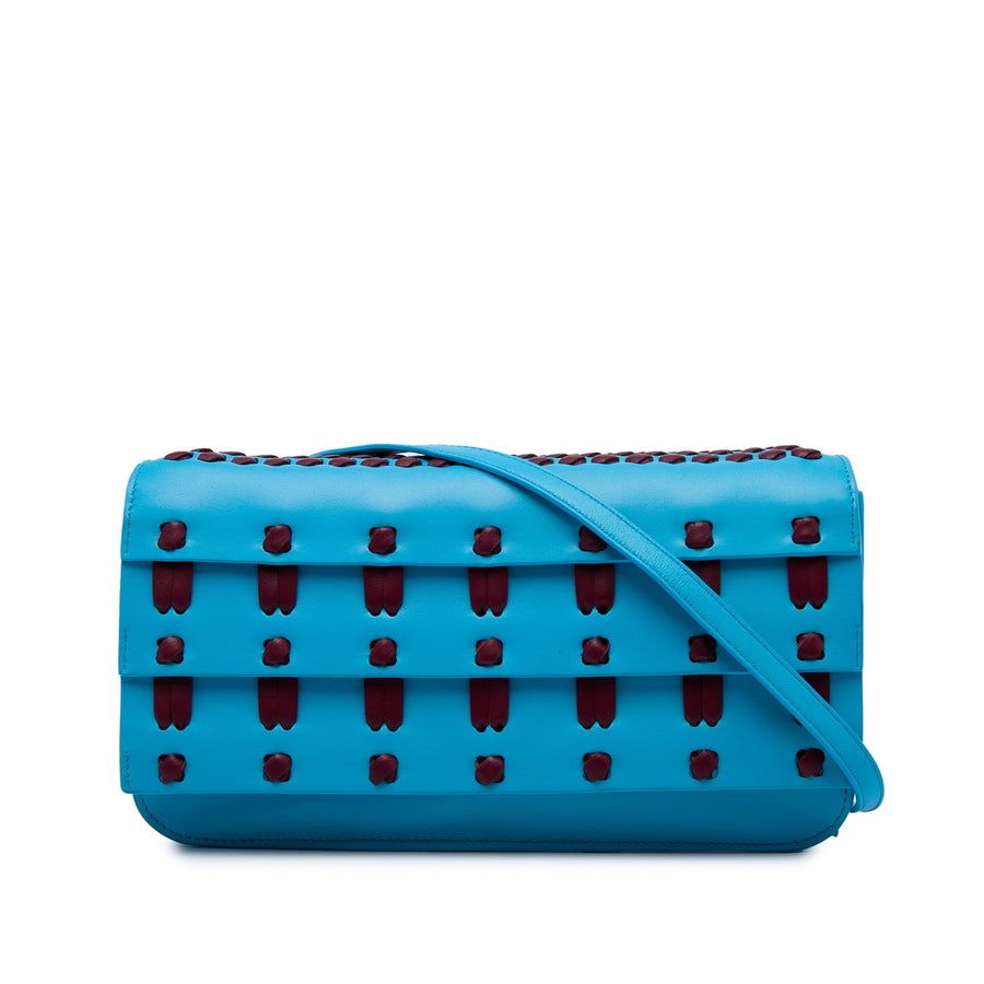 Bottega Veneta Lambskin Whipstitch Flap