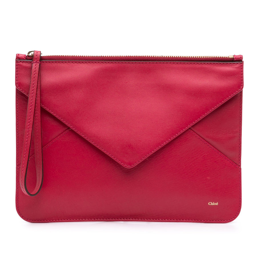 Chloé Leather Envelope Clutch Pre-Loved