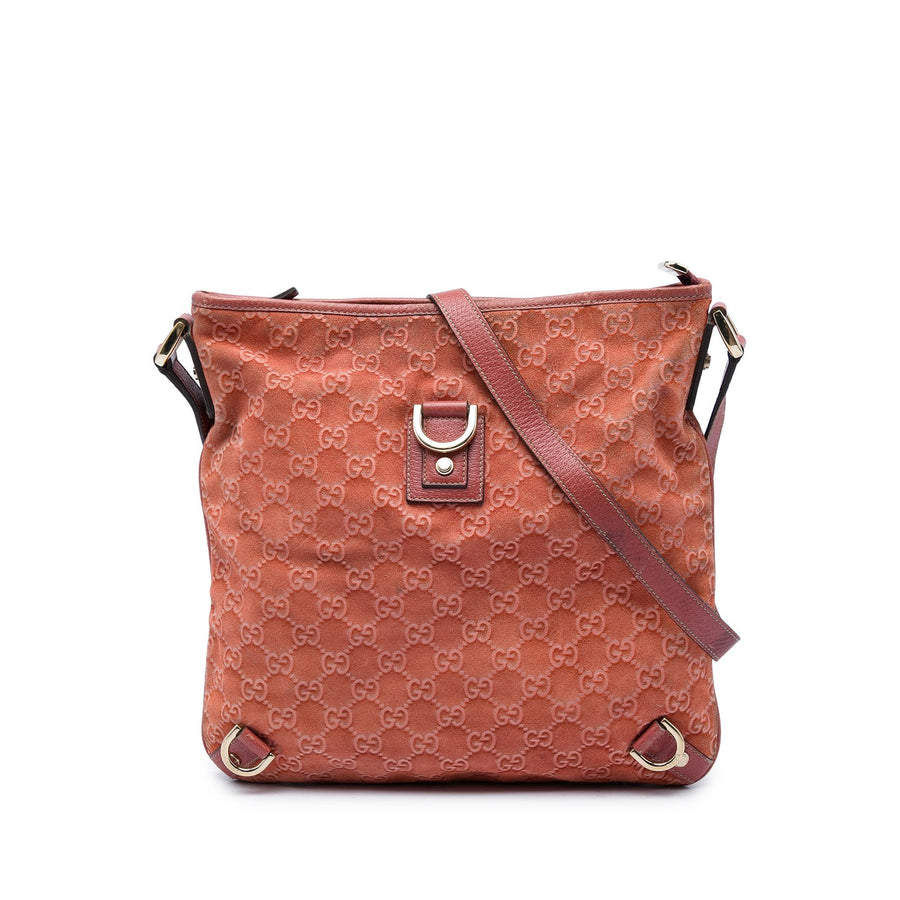 Gucci Gg Suede Abbey D Ring Crossbody