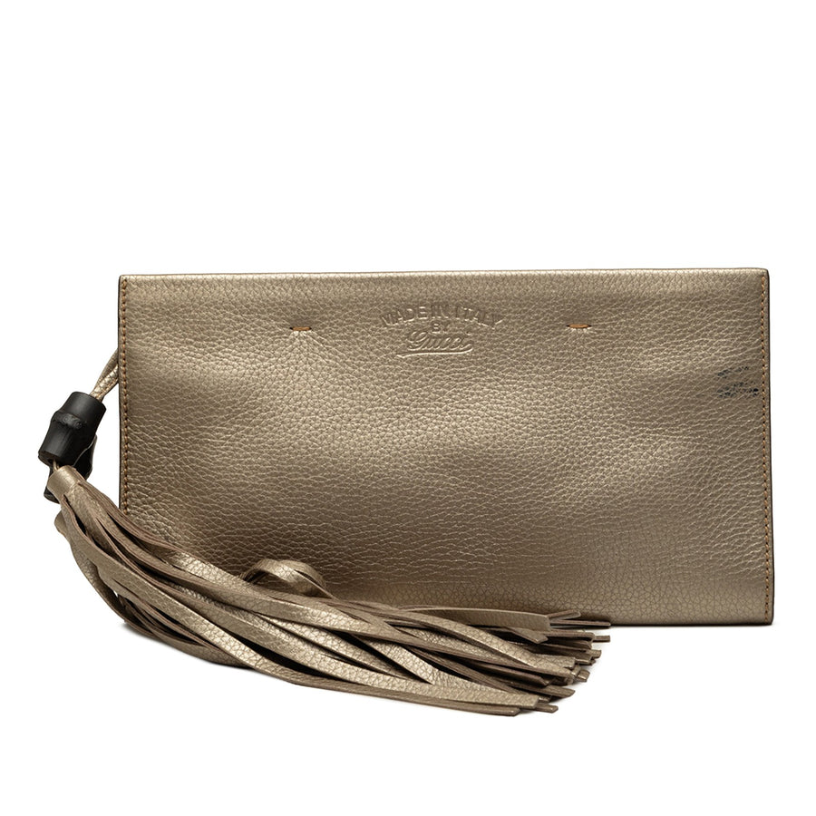 Gucci Metallic Calfskin Bamboo Tassel