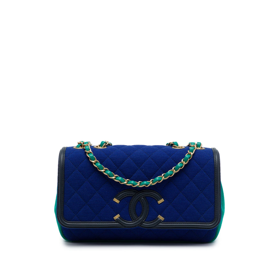 Chanel Filigree Flap Bag Quilted Jersey