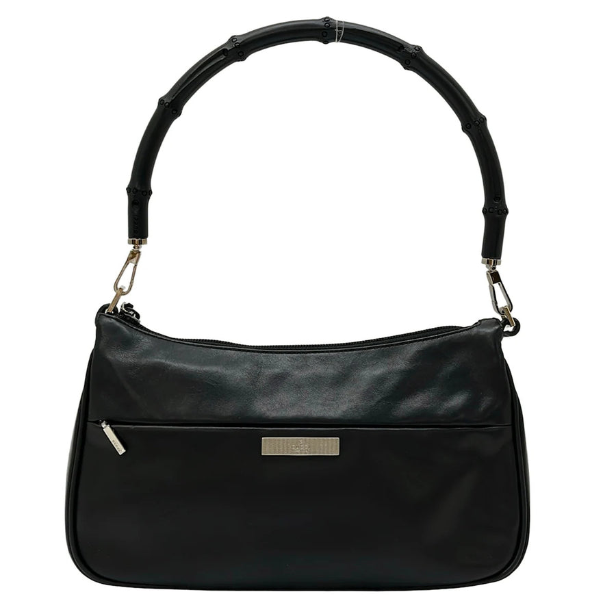 Gucci Bamboo Black Leather Shoulder Bag