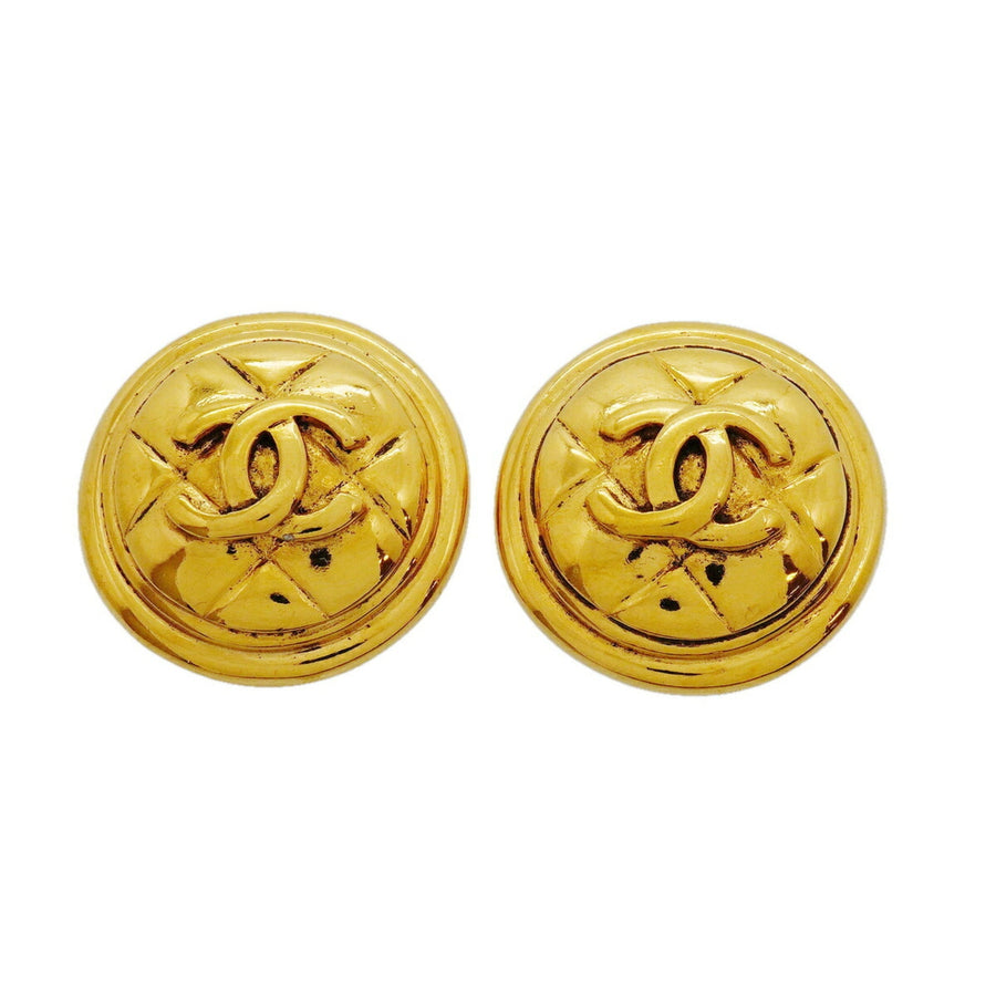 Chanel Cc Logo Circle Clip-On Earrings