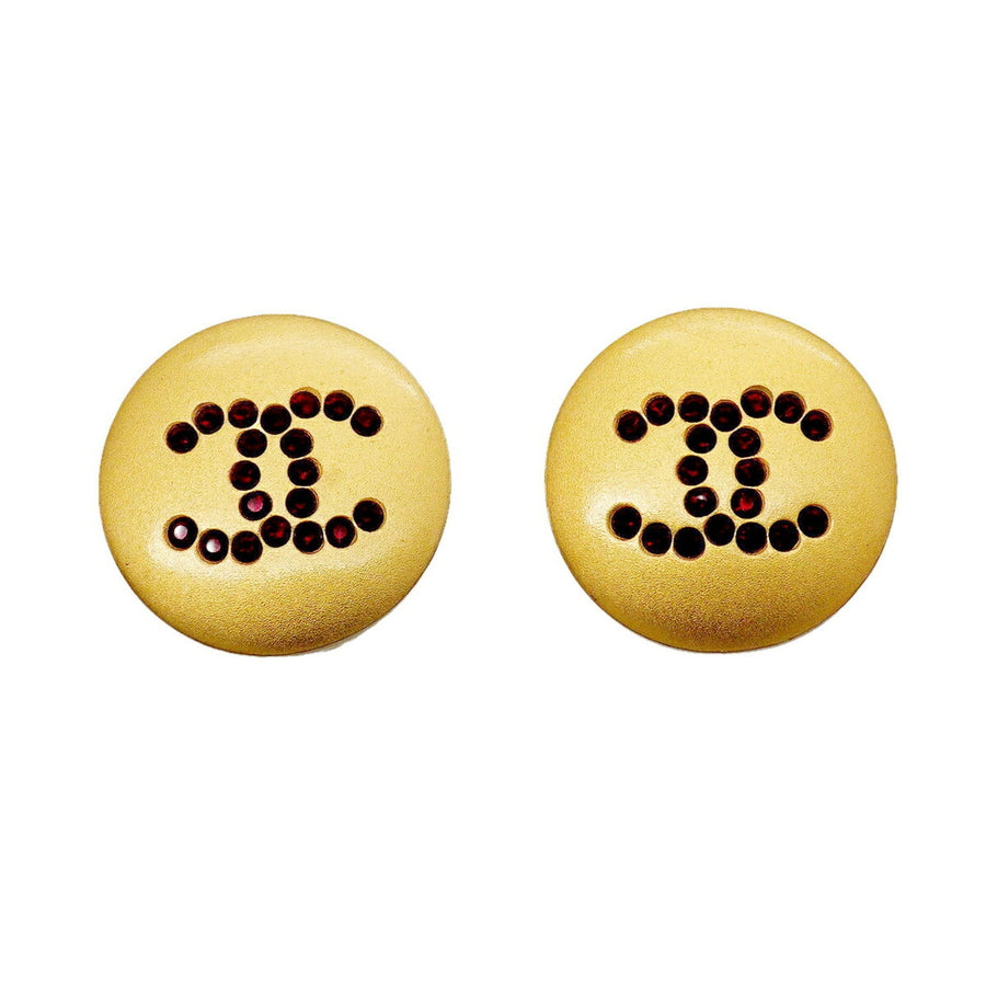Chanel Cc Logo Circle Clip-On Earrings