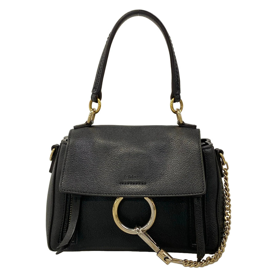 Chloe Faye Day Black Leather Handbag