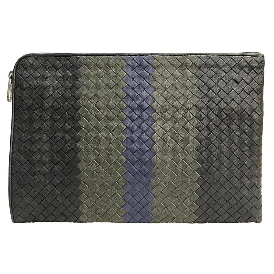 Bottega Veneta Intrecciato Black Khaki