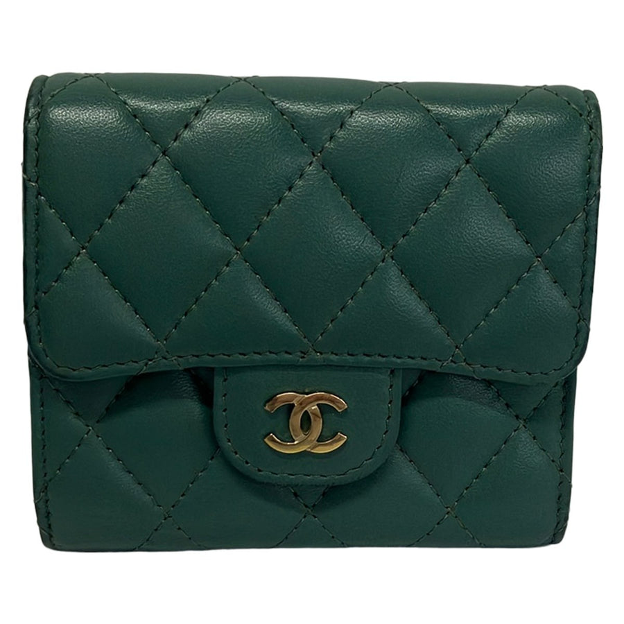 Chanel Matelasse Blue Green Lambskin
