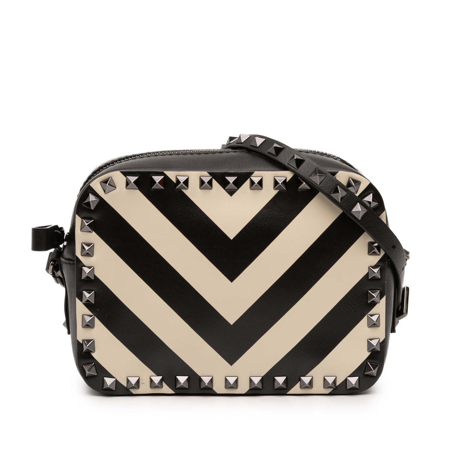 Valentino Leather Chevron Print Rockstud