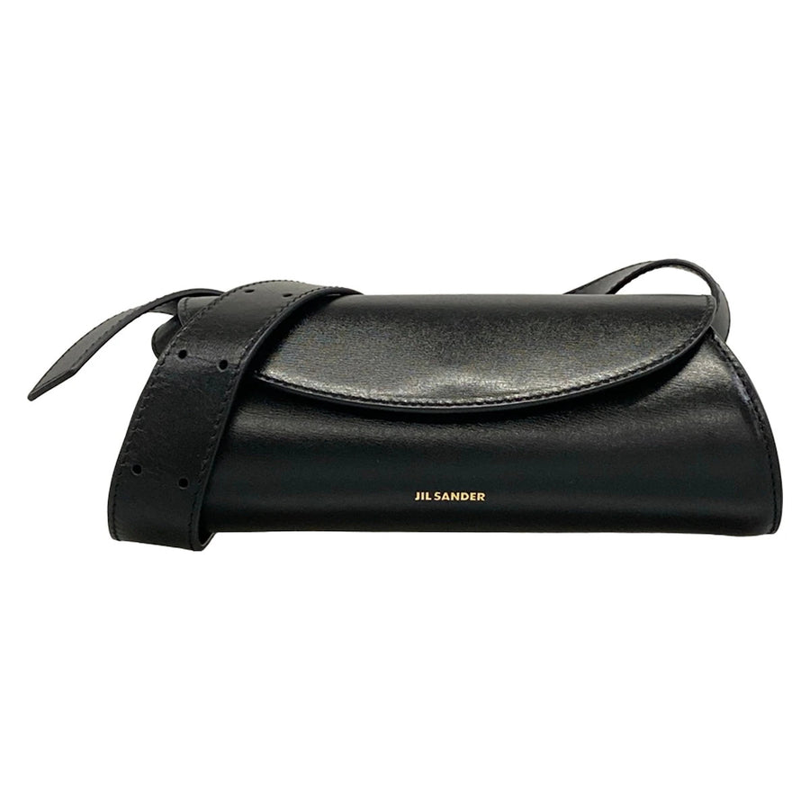 Jil Sander Cannolo Black Leather