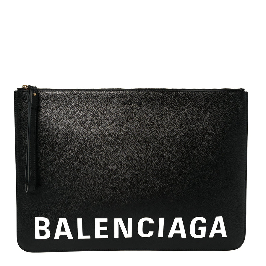 Balenciaga Calfskin Logo Large Cash