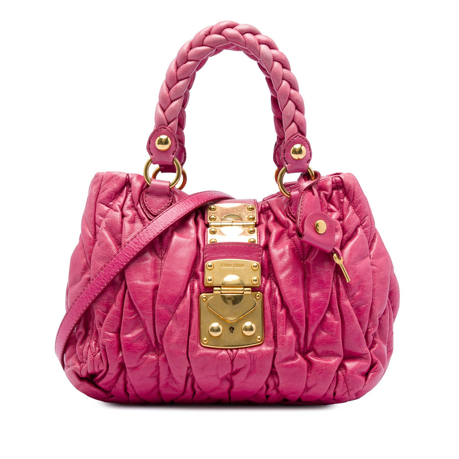 Miu Matelasse Lambskin Coffer