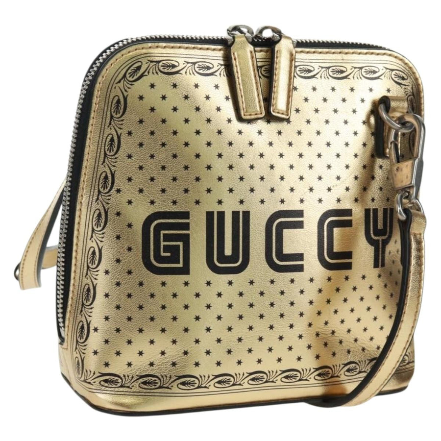 Gucci Shoulder Bag Leather Gold