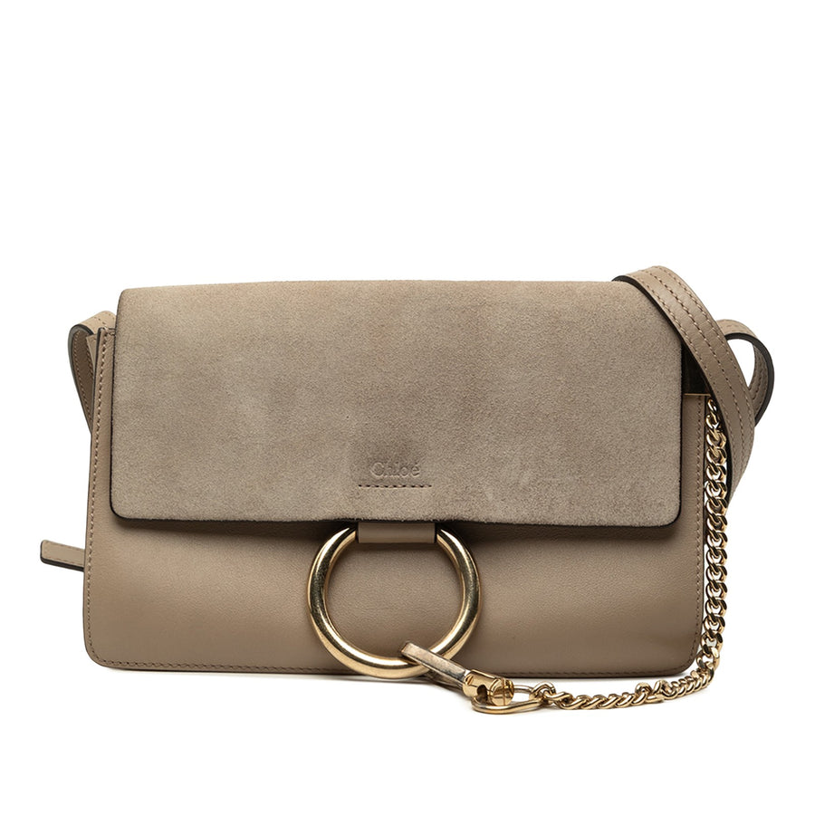 Chloé Small Suede And Calfskin Faye
