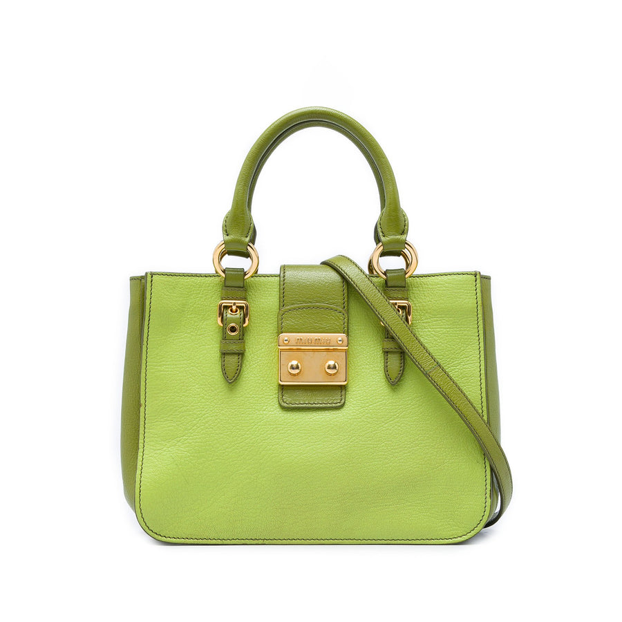 Miu Bicolor Goatskin Madras