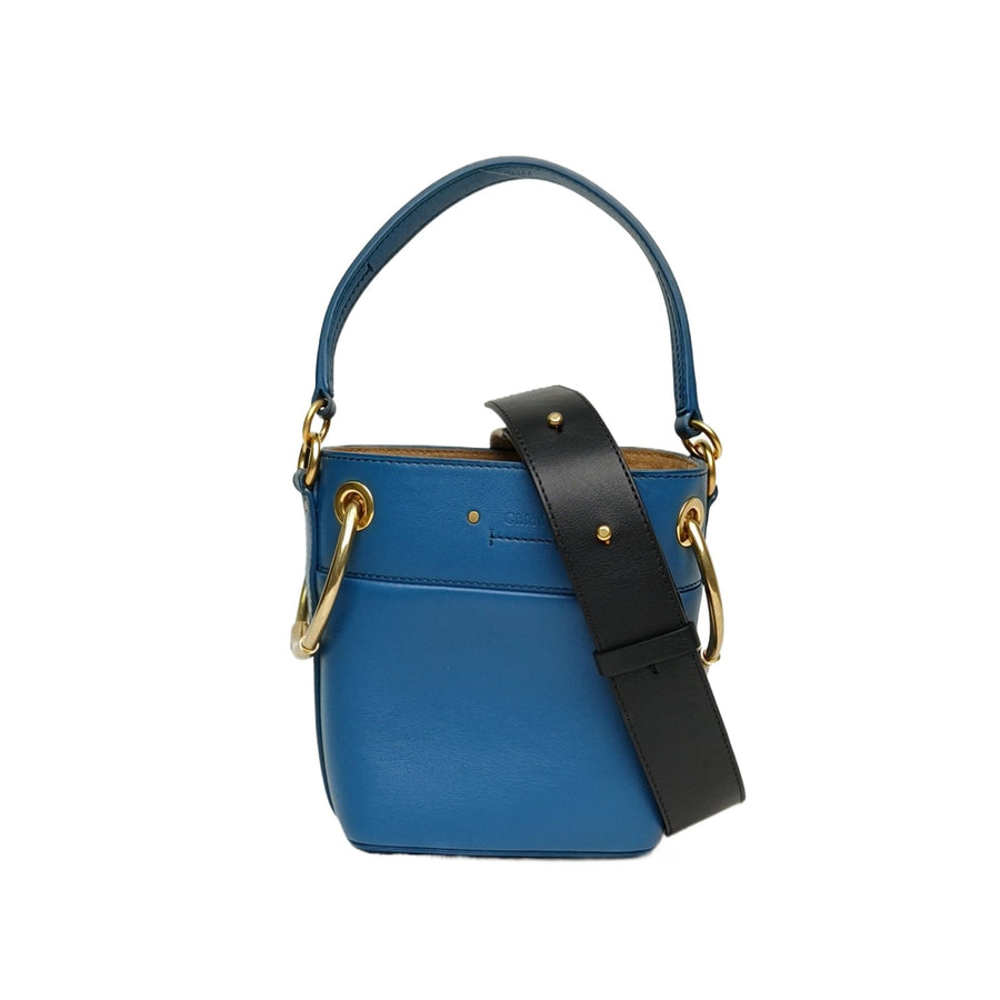 Chloé Chloe Blue Roy Bucket Bag Calfskin