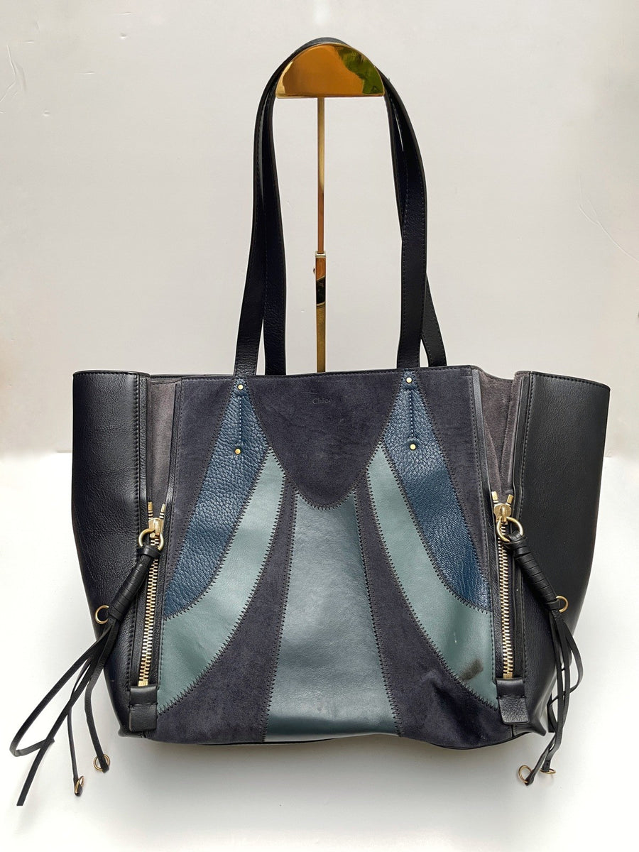 Chloé Chloe Milo Patchwork Purse Pebbled