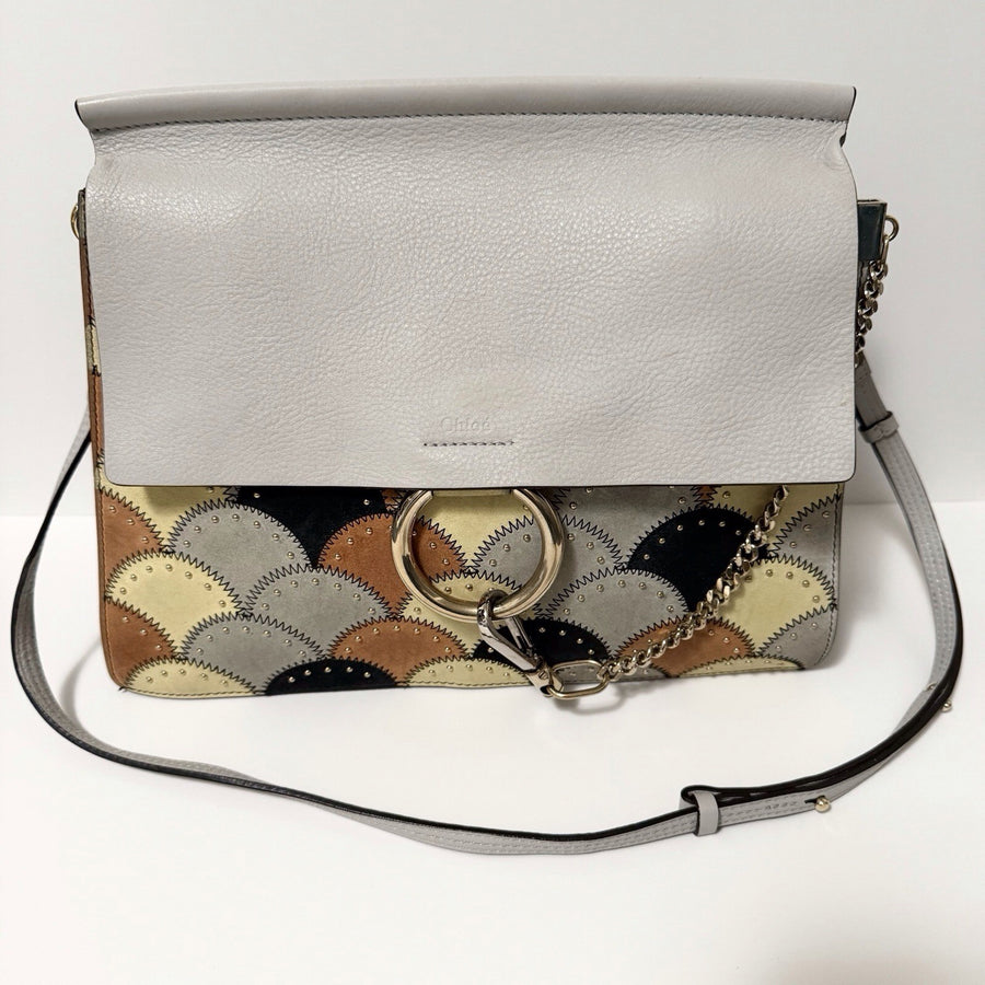 Chloé Chloe Faye Patchwork Shoulder Bag