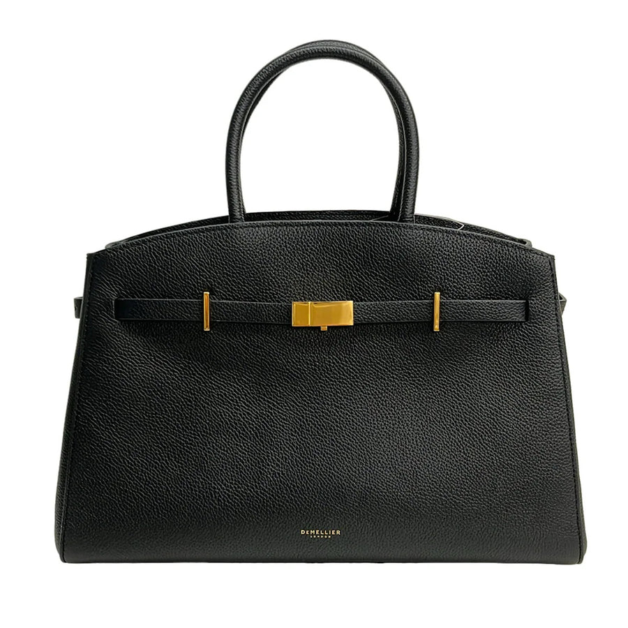 Demellier Midi Hudson Black Leather