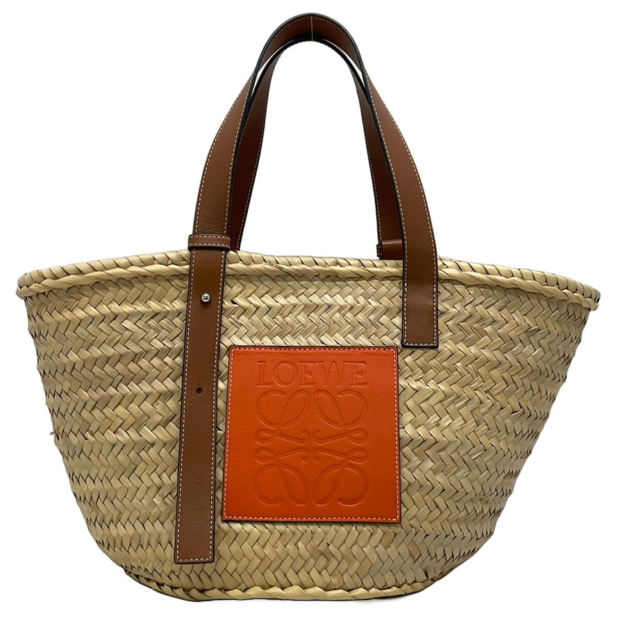 Loewe Basket Tote Bag Beige Brown Orange