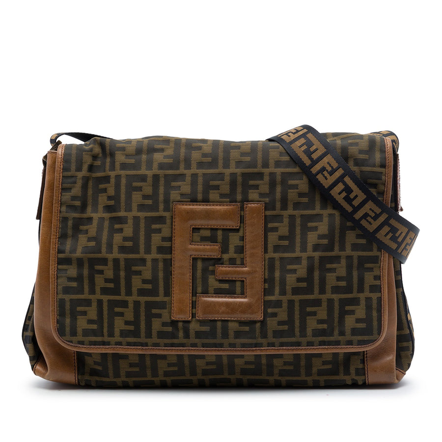 Fendi Zucca Canvas Ff Messenger Bag Pre-