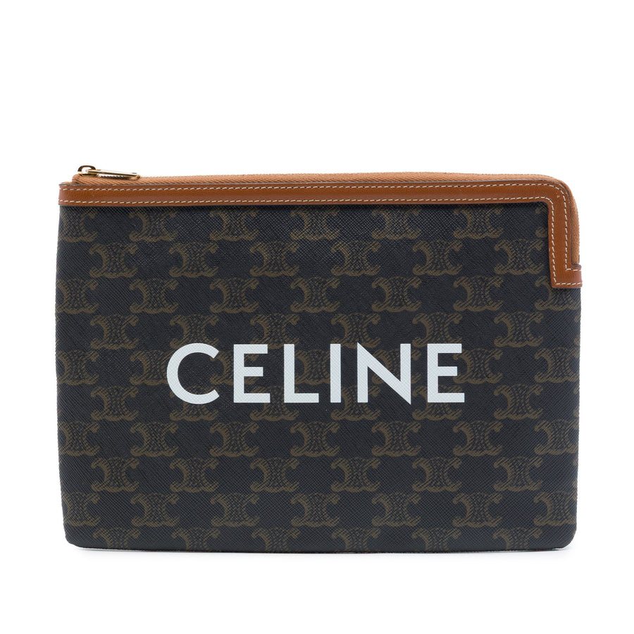 Celine Small Triomphe Coated Canvas
