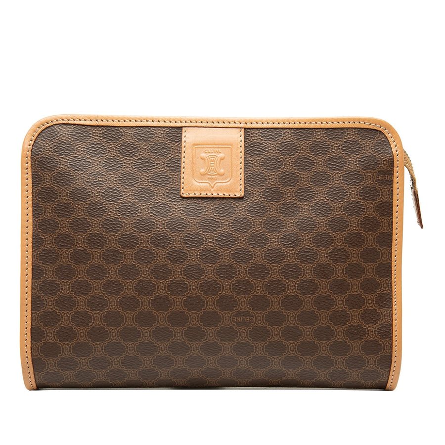 Celine Macadam Coated Canvas Clutch Pre-
