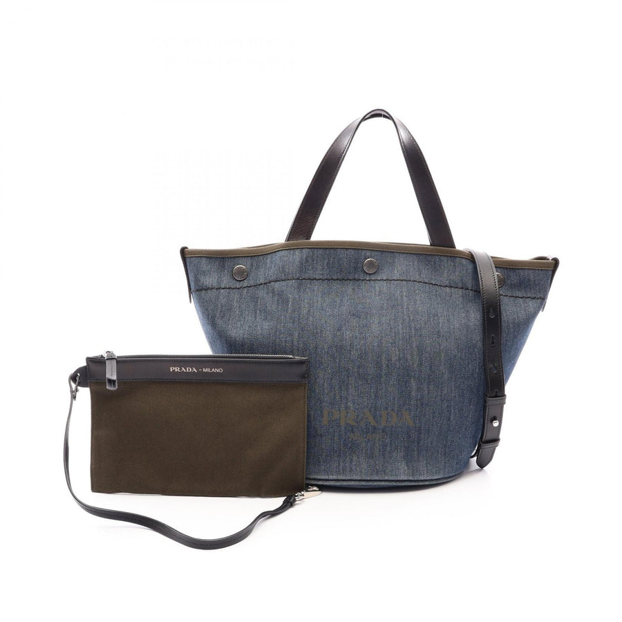 Prada Denim City Calf Shoulder Crossbody