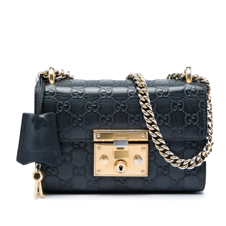 Gucci Small Ssima Padlock Crossbody Pre-