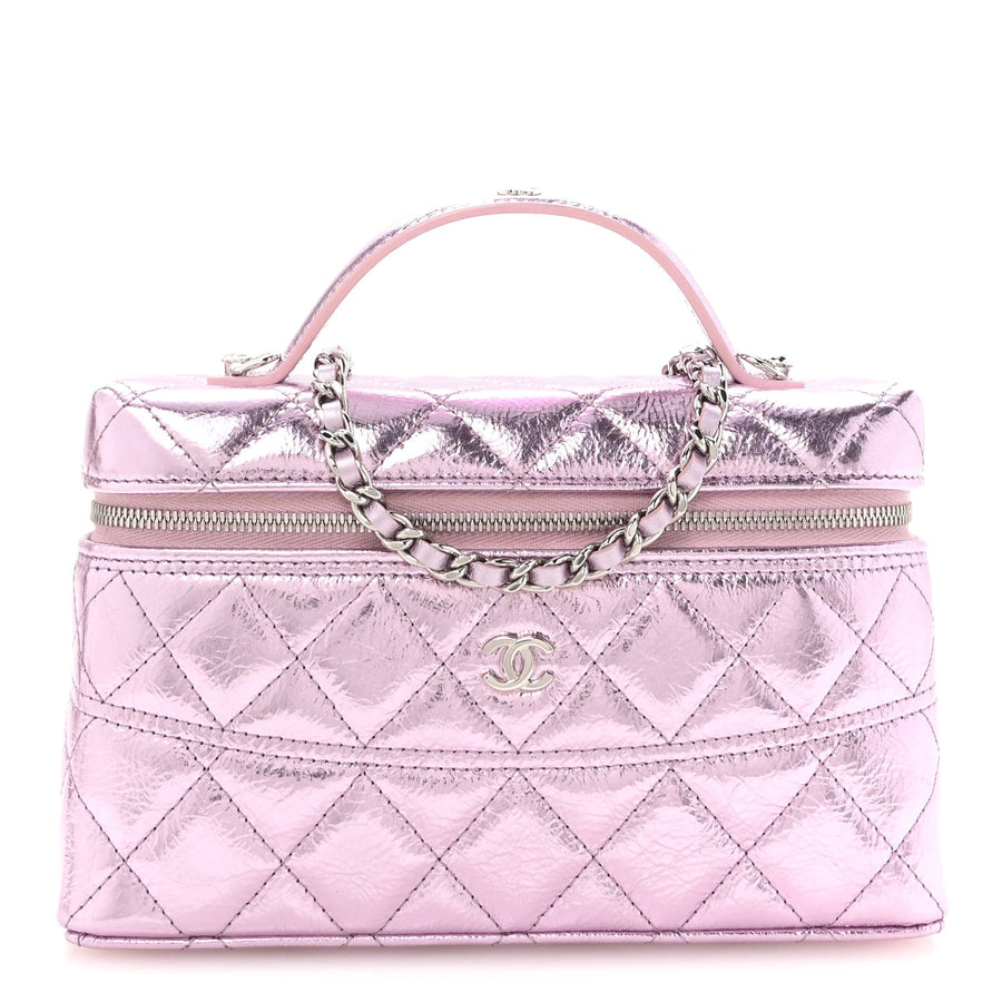 Chanel Metallic Calfskin Quilted Slim