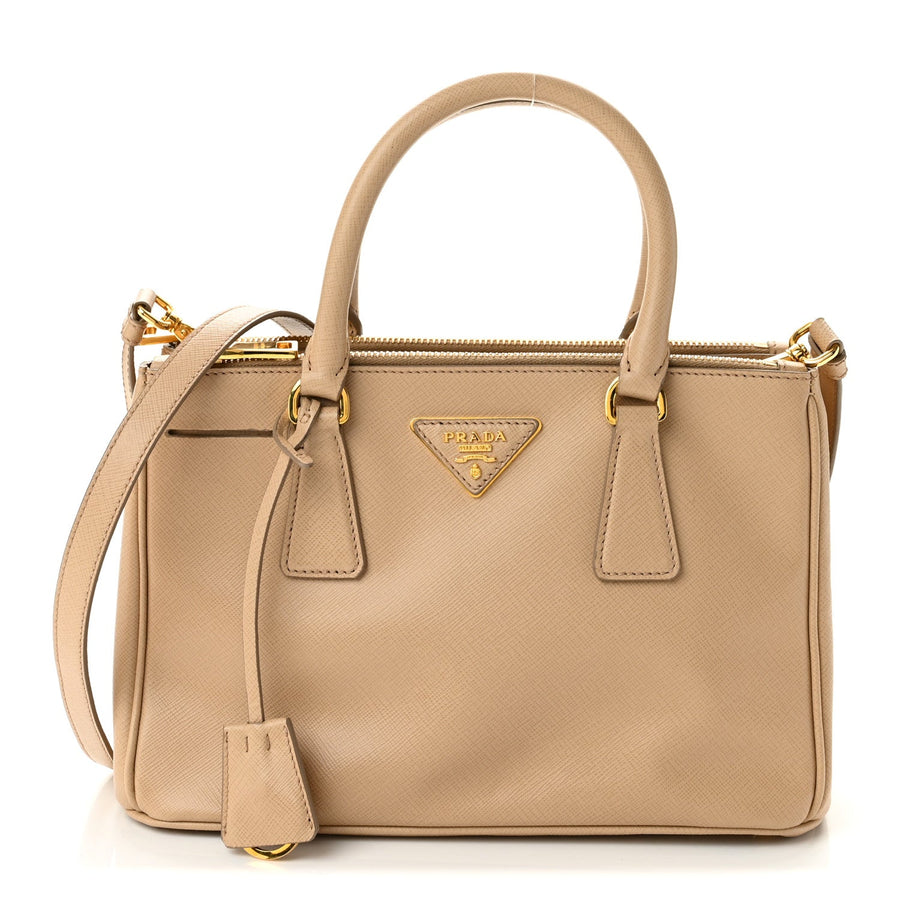 Prada Saffiano Mini Galleria Double Zip