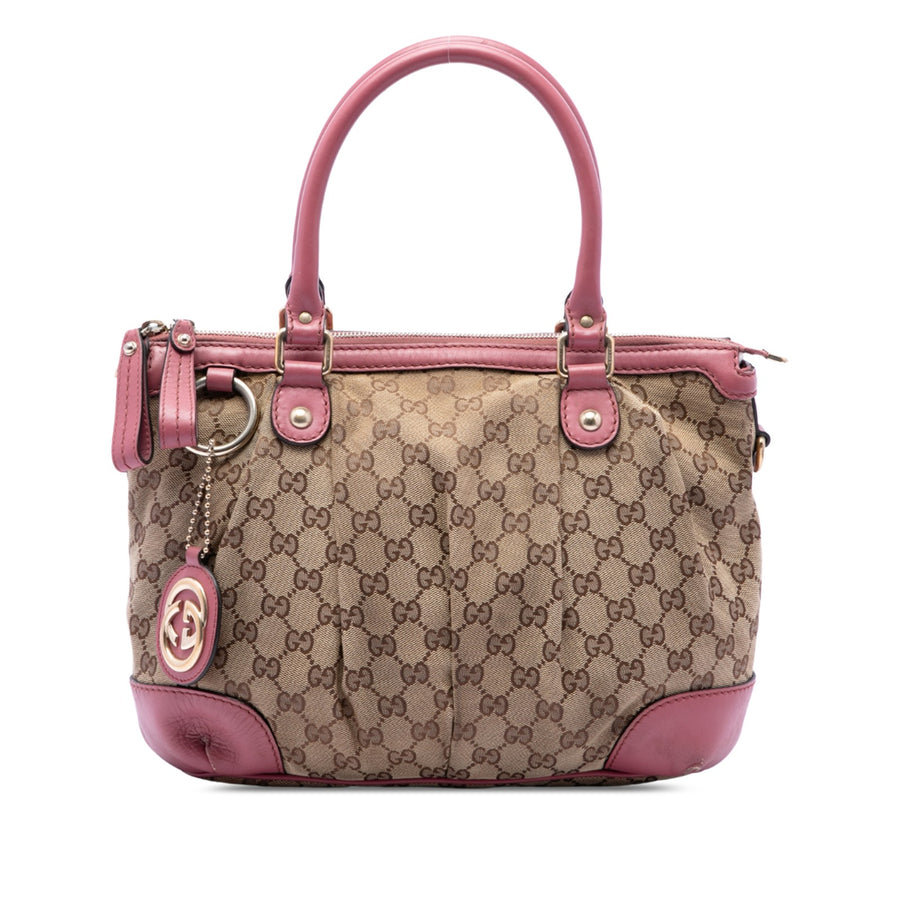 Gucci Gg Canvas Sukey Satchel Pre-Loved