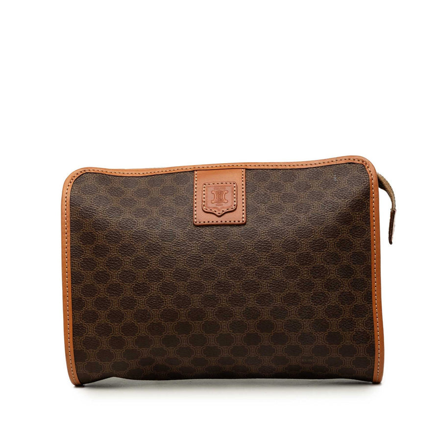 Celine Macadam Coated Canvas Clutch Pre-