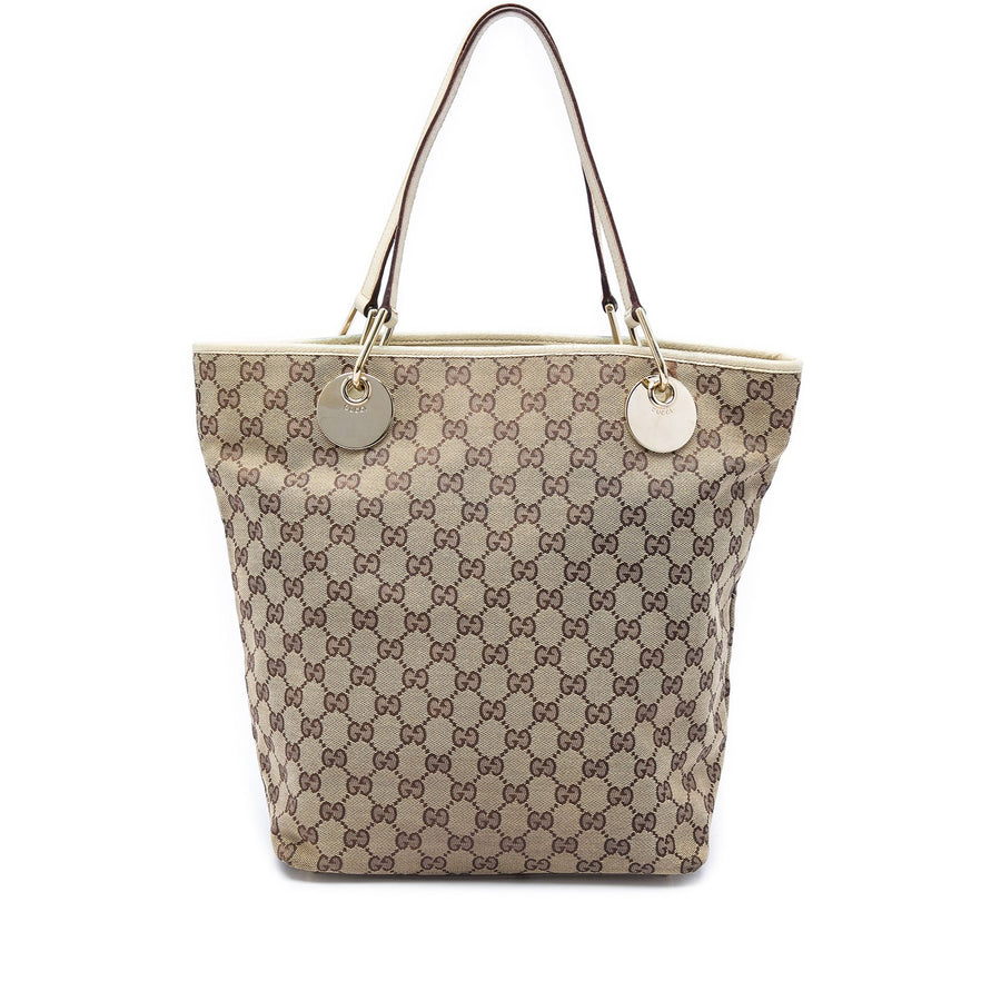 Gucci Large Gg Canvas Eclipse Tote Pre-
