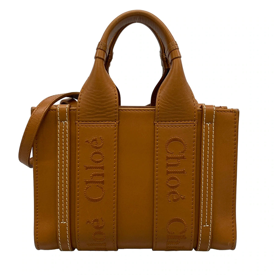 Chloe Brown Calf Leather Tote Bag