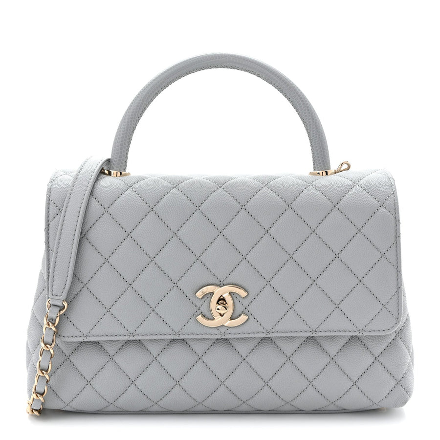 Chanel Caviar Lizard Embossed Quilted
