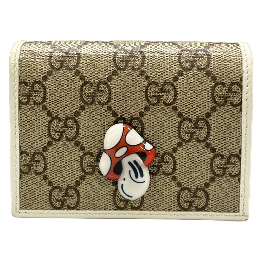 Gucci Beige White Pvc Leather Bifold