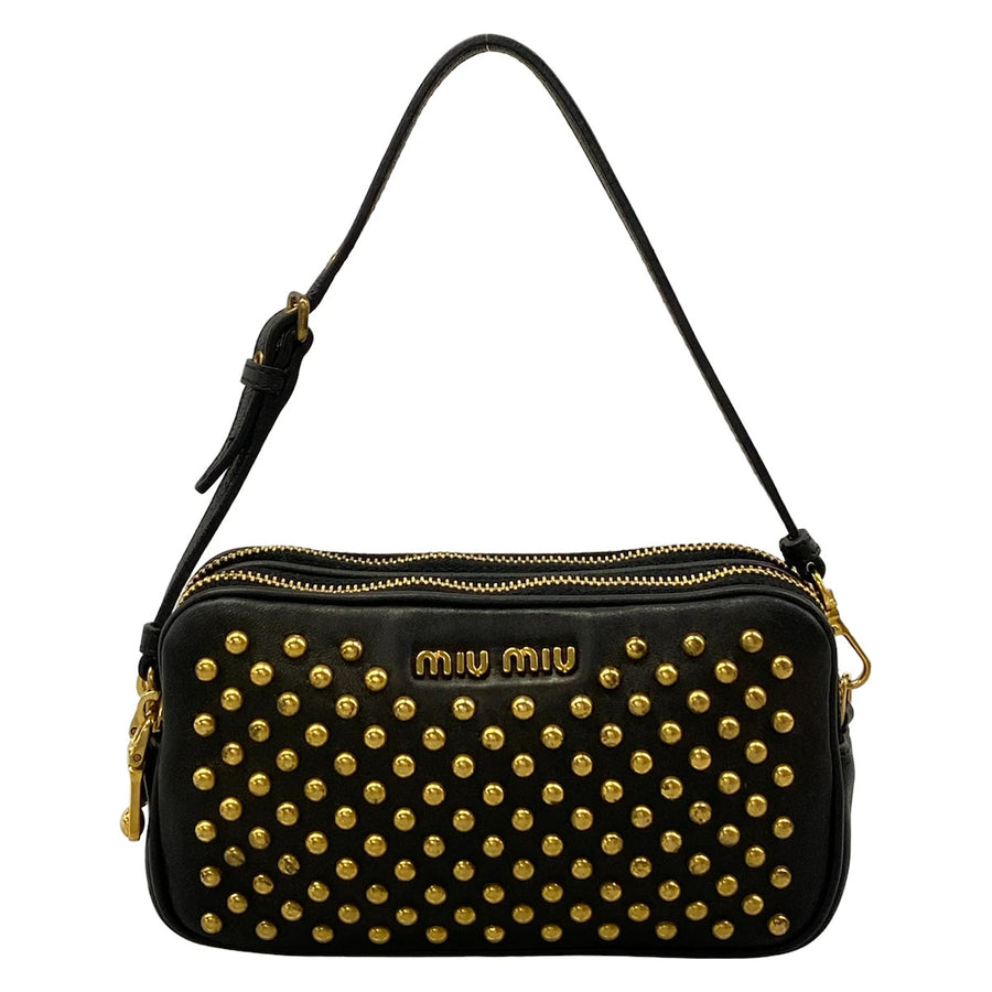 Miumiu Black Leather Handbag