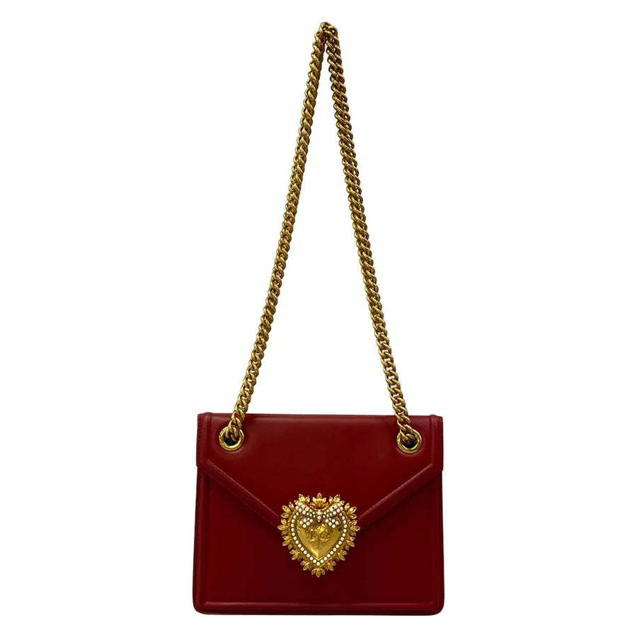 Dolce&Gabbana Red Leather Shoulder Bag