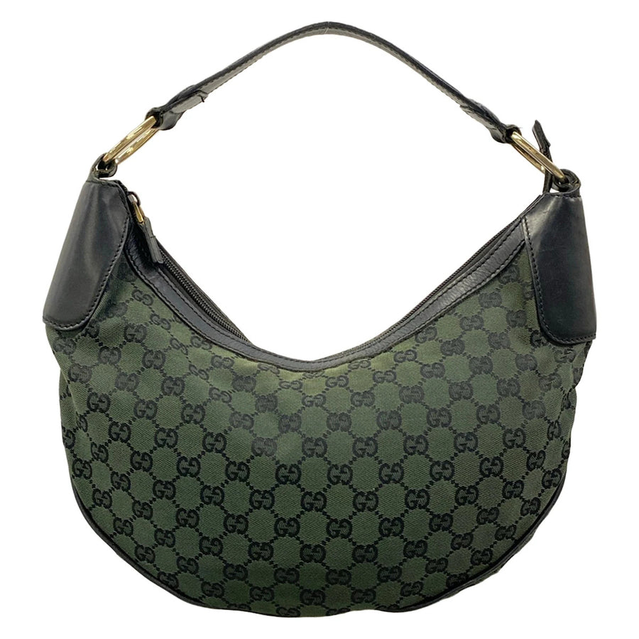 Gucci Gg Green Black Jacquard Leather