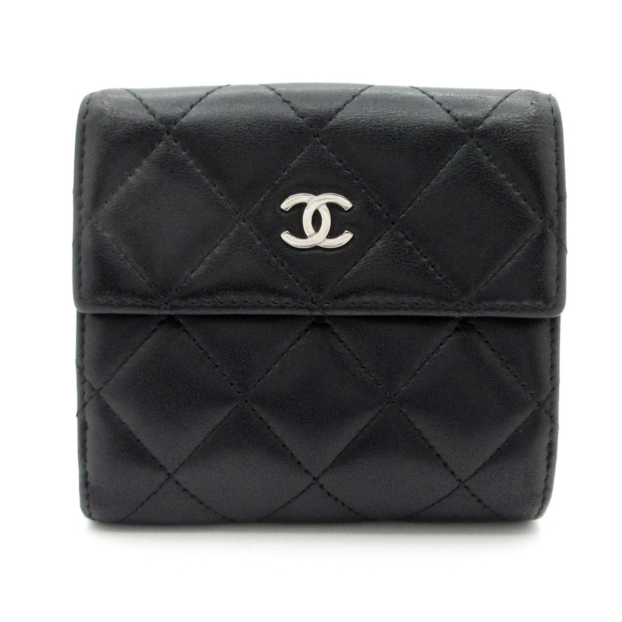 Chanel Matelasse Black Lambskin Double-