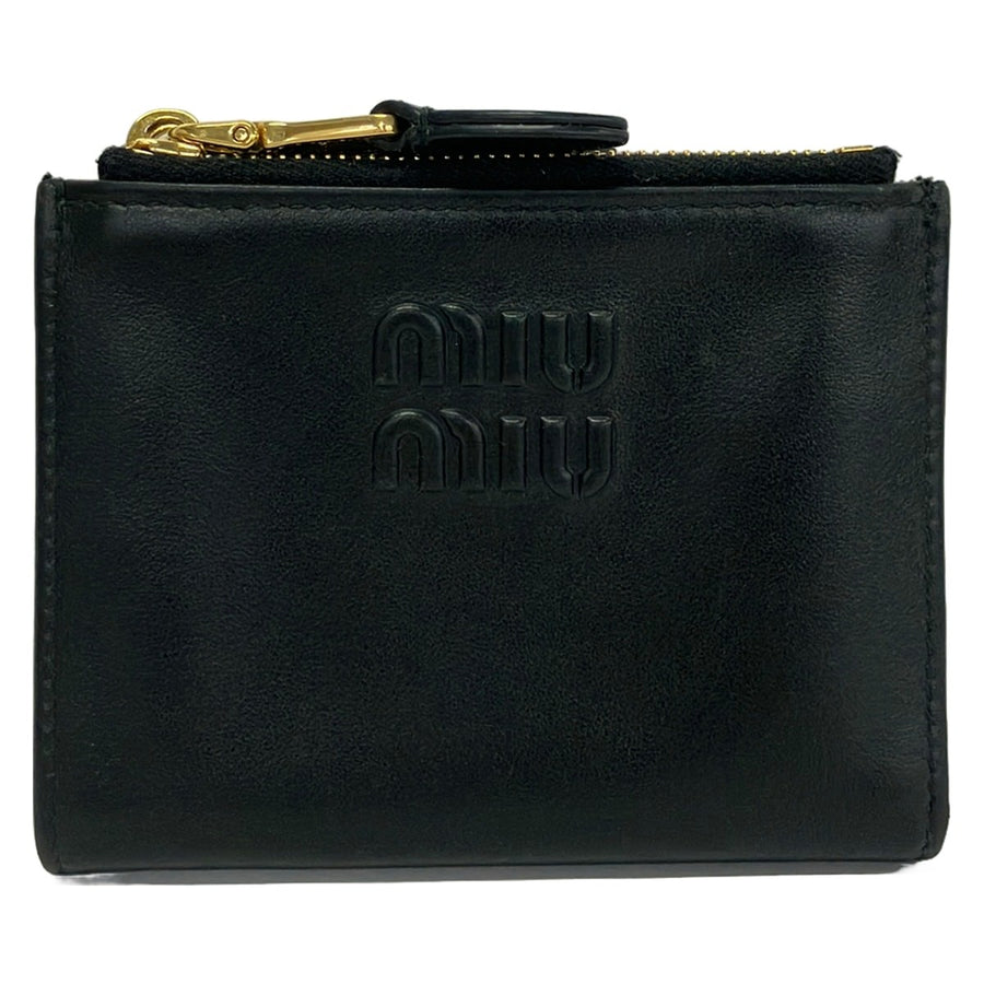 Miumiu Black Nappa Leather Bifold Wallet
