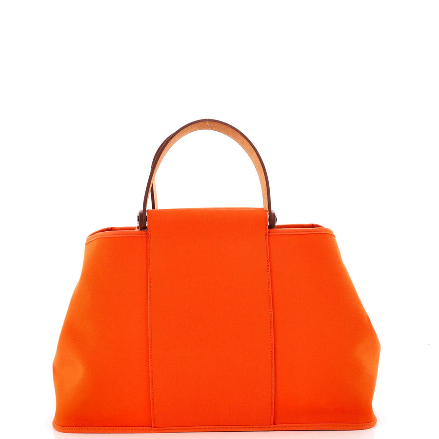 Hermes Cabag Elan Toile And Leather 39